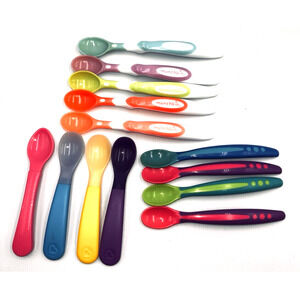Lot Of 13 Soft Tip Munchkin (5) Plus (8) Infant Toddler Spoons Lightly Used EUC